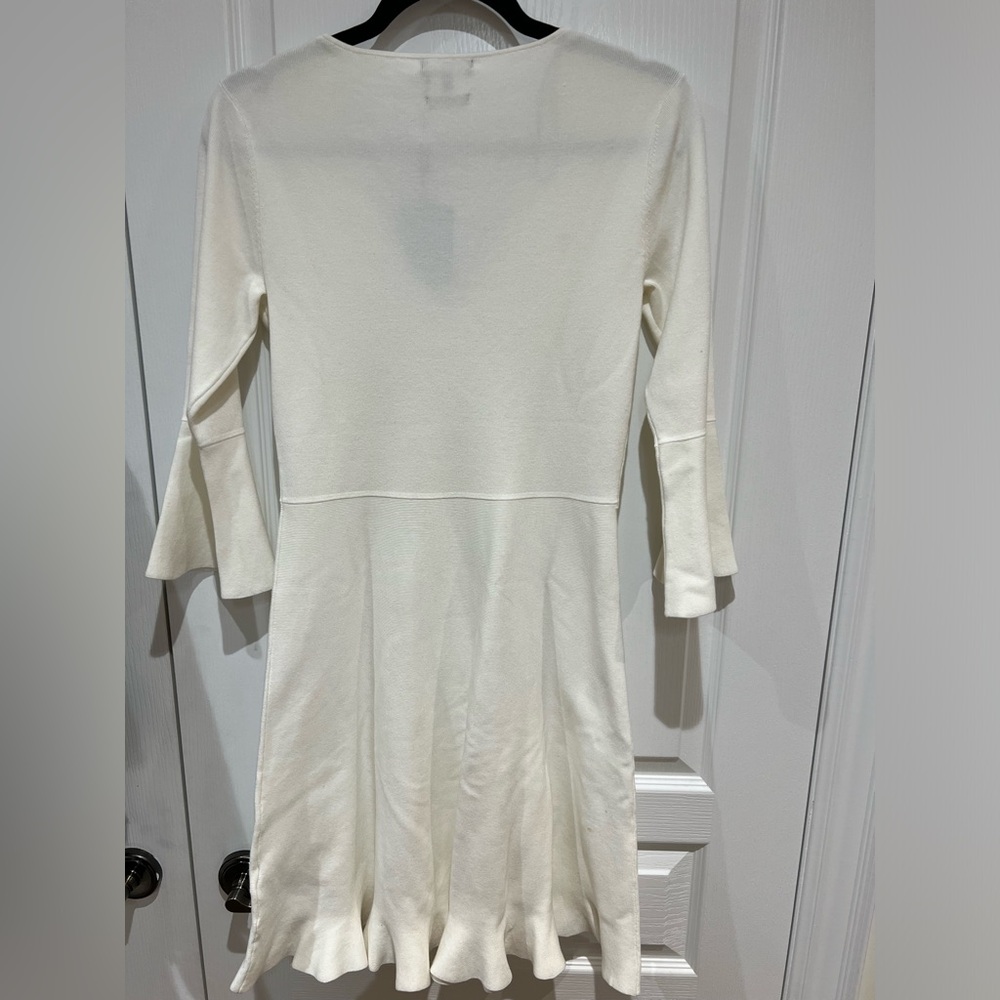 NWT Massimo Dutti Elegant White Dress Large - Picture 4 of 4
